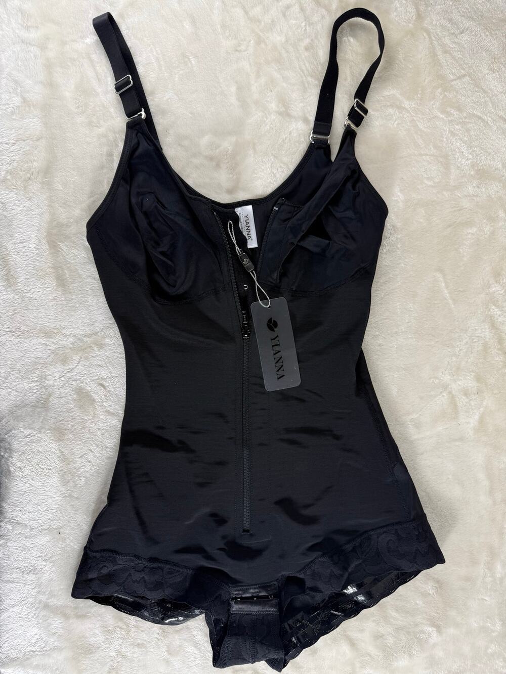 Yianna Fajas Columbianas Shapewear Women's Size XL 7508 Zip Front / Crotch Clasp